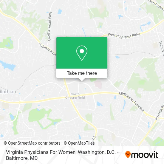 Virginia Physicians For Women map