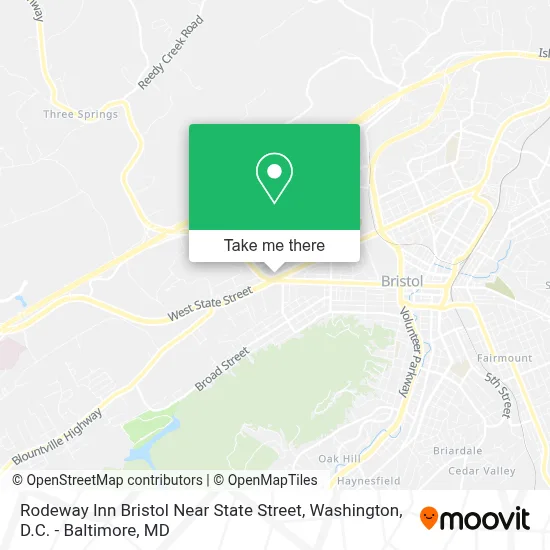 Rodeway Inn Bristol Near State Street map