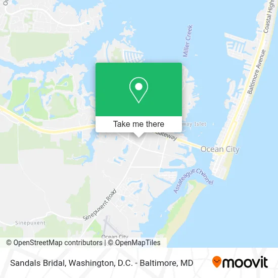 Sandals Bridal map