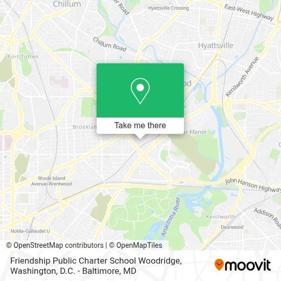 Friendship Public Charter School Woodridge map
