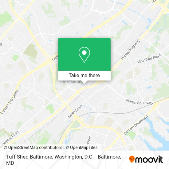 Tuff Shed Baltimore map