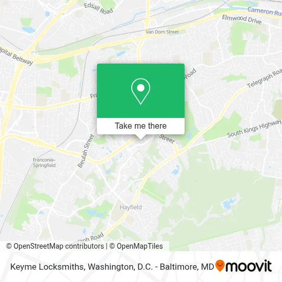 Keyme Locksmiths map