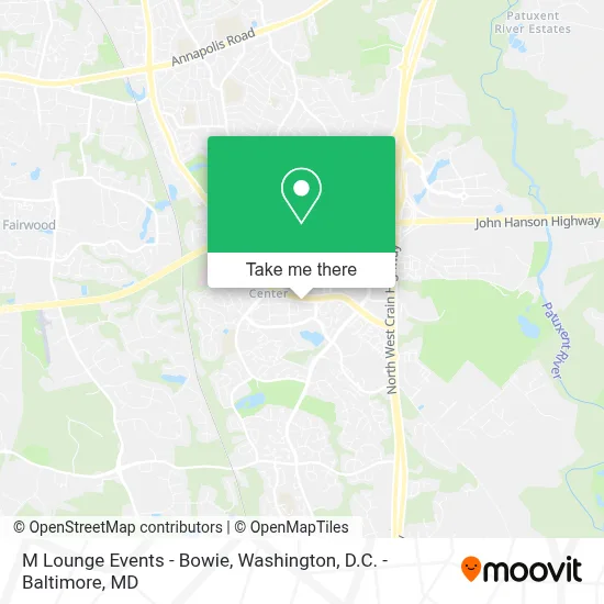 M Lounge Events - Bowie map
