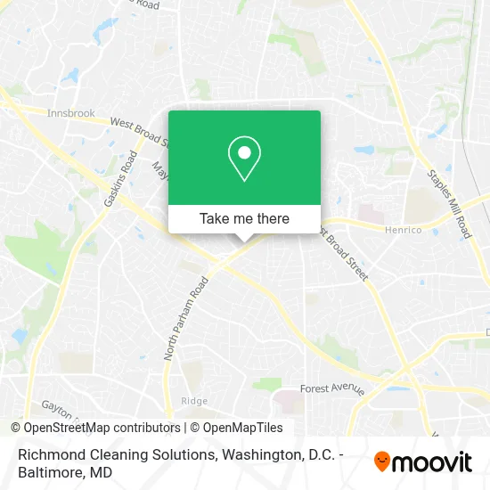 Richmond Cleaning Solutions map