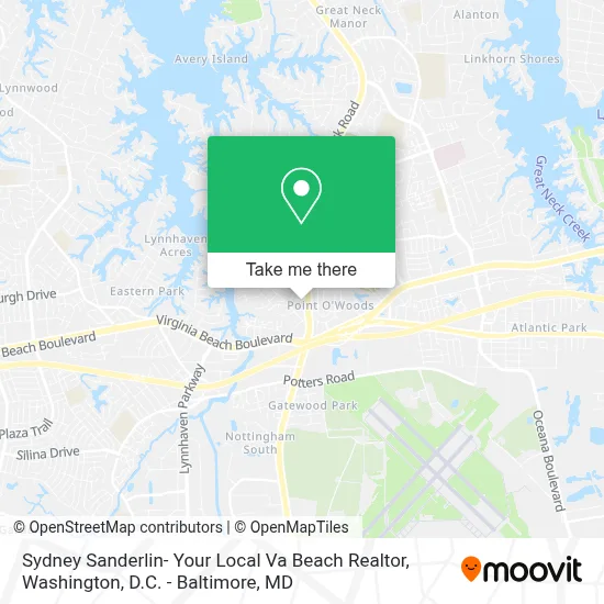Sydney Sanderlin- Your Local Va Beach Realtor map