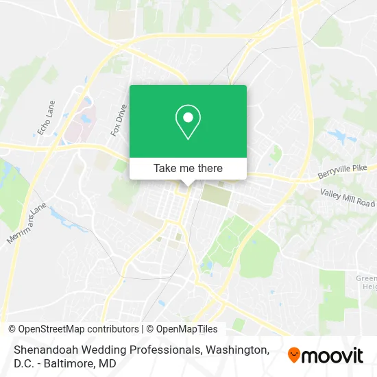 Shenandoah Wedding Professionals map