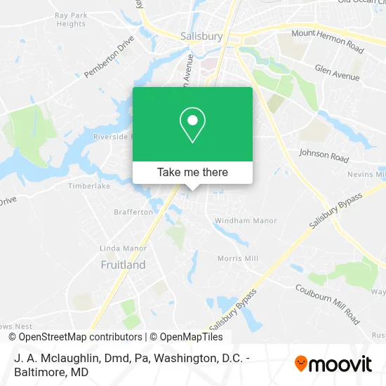J. A. Mclaughlin, Dmd, Pa map