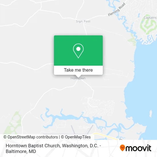 Horntown Baptist Church map
