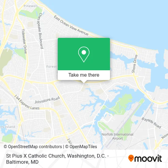 St Pius X Catholic Church map