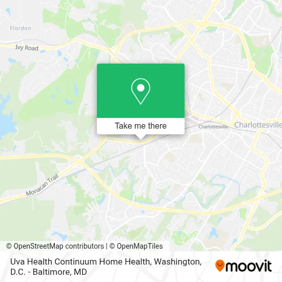 Uva Health Continuum Home Health map