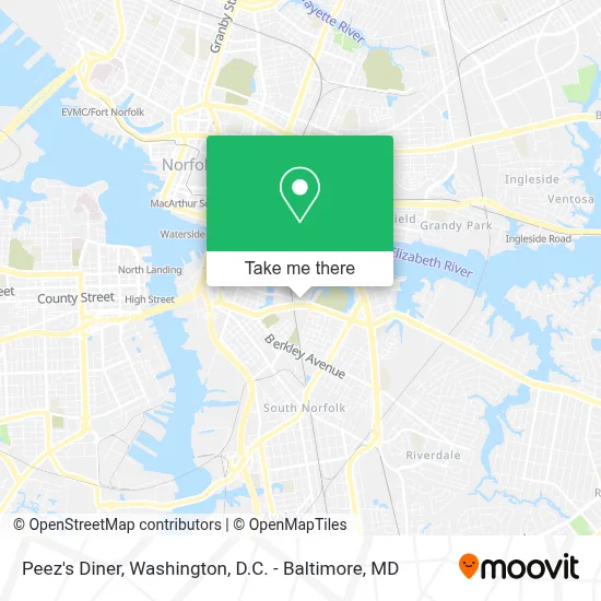 Peez's Diner map