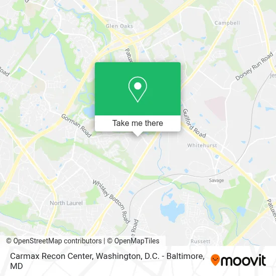 Carmax Recon Center map