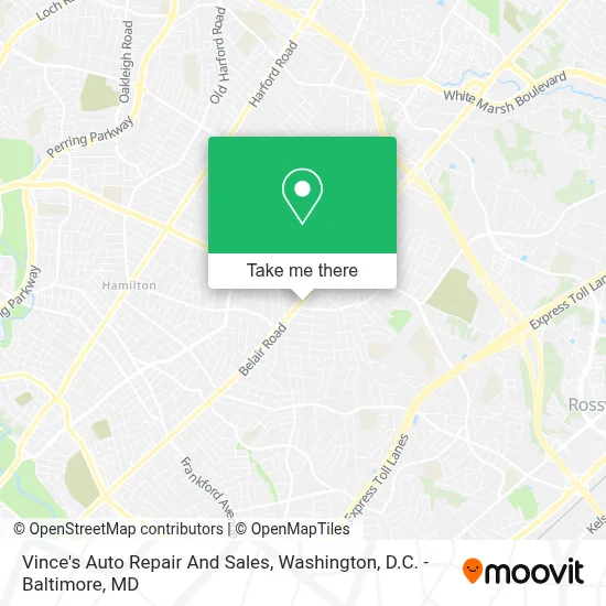 Vince's Auto Repair And Sales map