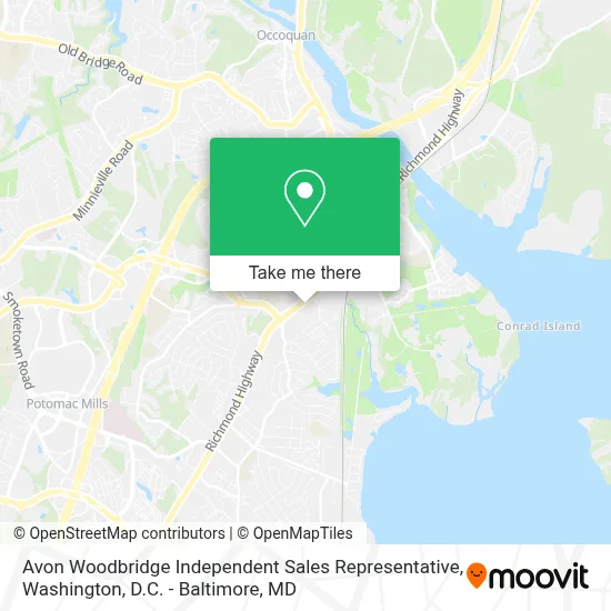 Avon Woodbridge Independent Sales Representative map