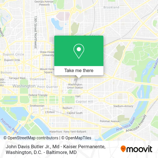 John Davis Butler Jr., Md - Kaiser Permanente map
