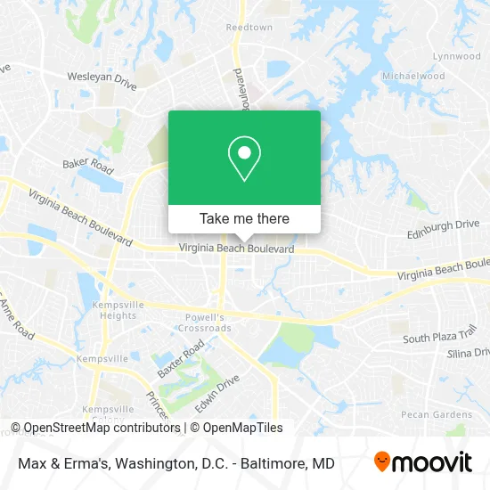 Max & Erma's map