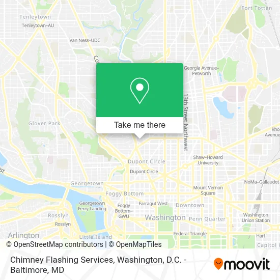 Chimney Flashing Services map