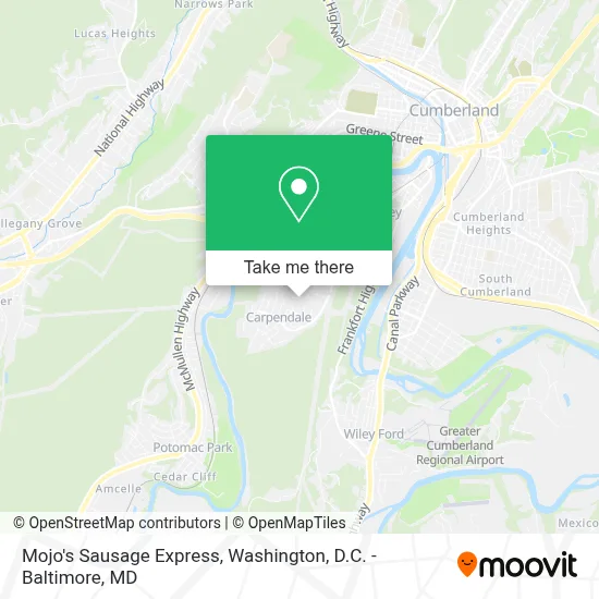 Mojo's Sausage Express map