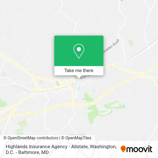 Highlands Insurance Agency - Allstate map
