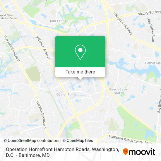 Operation Homefront Hampton Roads map