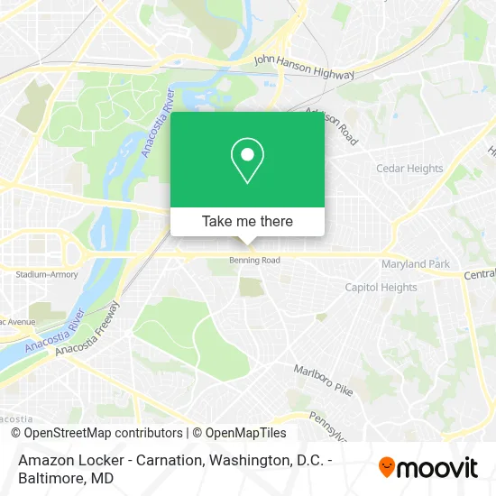 Amazon Locker - Carnation map