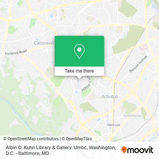 Albin O. Kuhn Library & Gallery: Umbc map