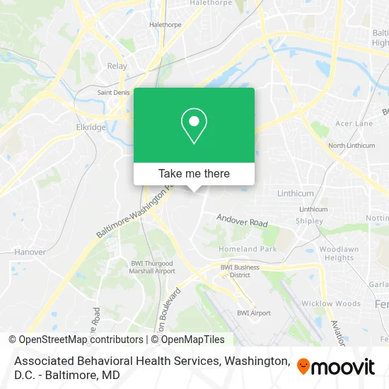 Associated Behavioral Health Services map