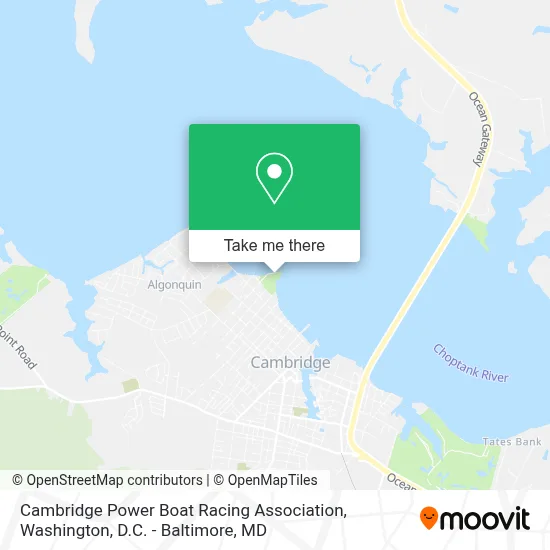 Cambridge Power Boat Racing Association map