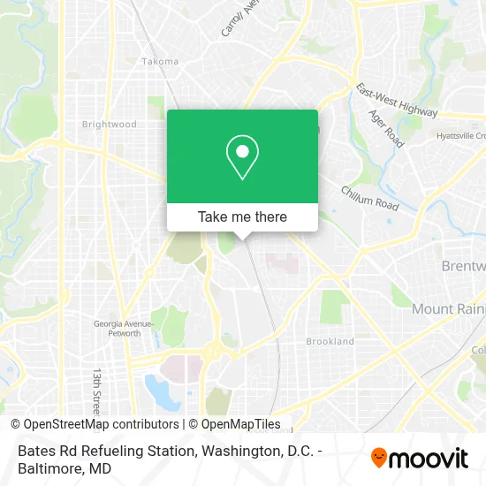 Bates Rd Refueling Station map