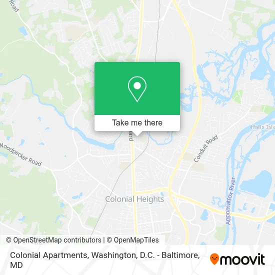 Colonial Apartments map