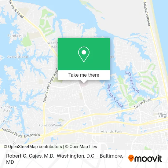 Robert C. Cajes, M.D. map