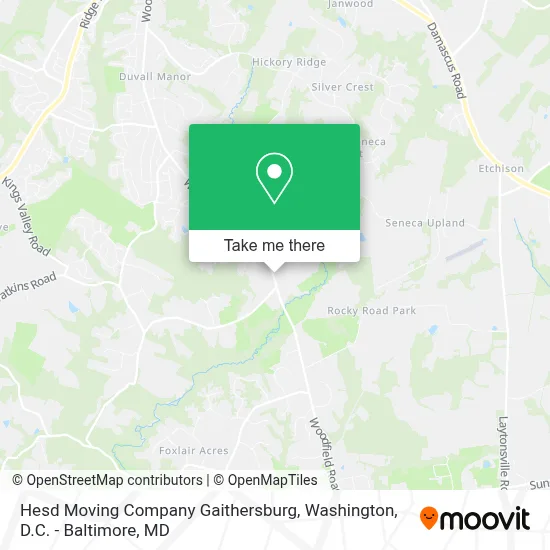 Hesd Moving Company Gaithersburg map