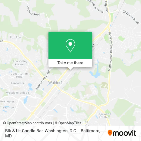 Blk & Lit Candle Bar map