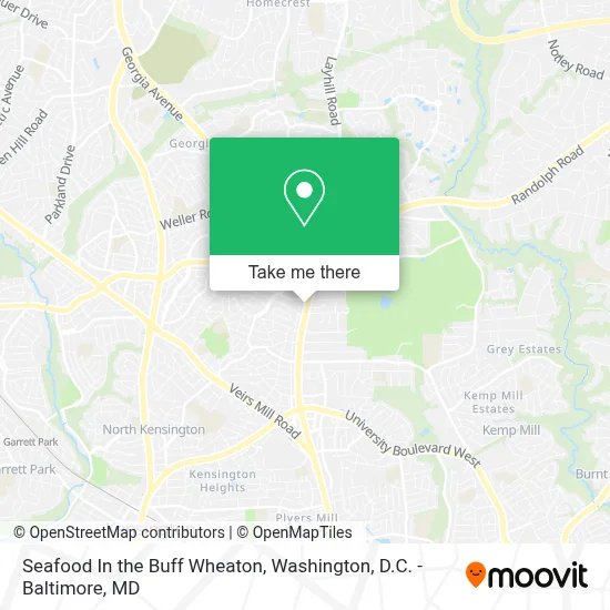 Seafood In the Buff Wheaton map