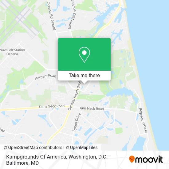 Kampgrounds Of America map