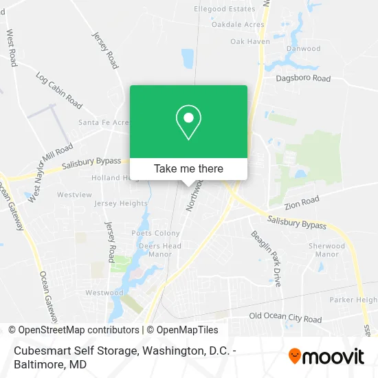 Cubesmart Self Storage map