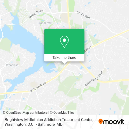 Brightview Midlothian Addiction Treatment Center map