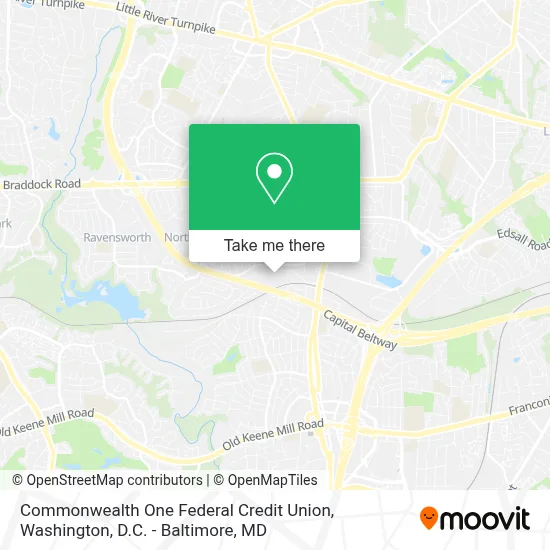 Commonwealth One Federal Credit Union map