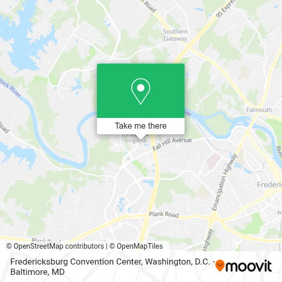 Fredericksburg Convention Center map