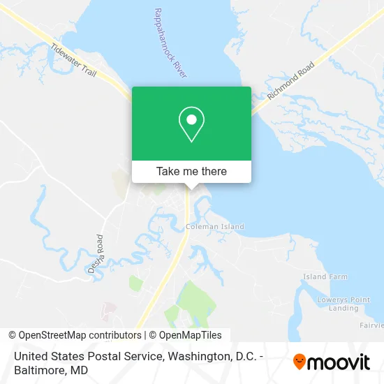 United States Postal Service map