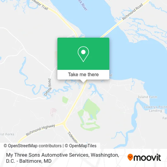 My Three Sons Automotive Services map