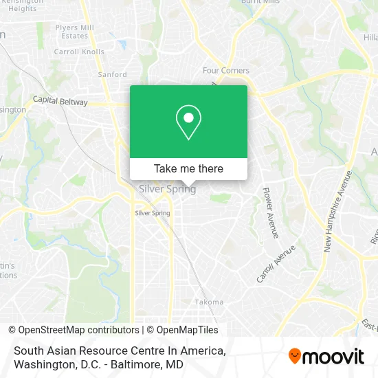 South Asian Resource Centre In America map