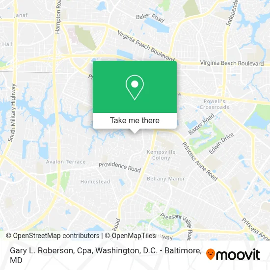 Gary L. Roberson, Cpa map