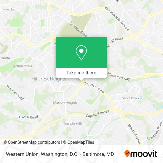 Western Union map