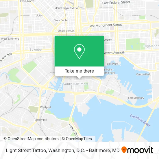 Light Street Tattoo map