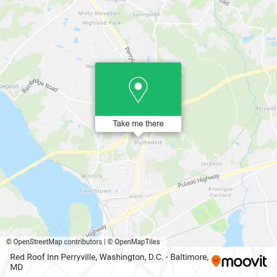 Red Roof Inn Perryville map