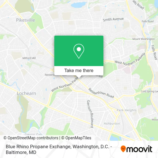 Blue Rhino Propane Exchange map