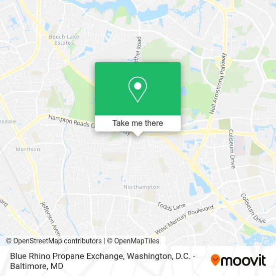 Blue Rhino Propane Exchange map