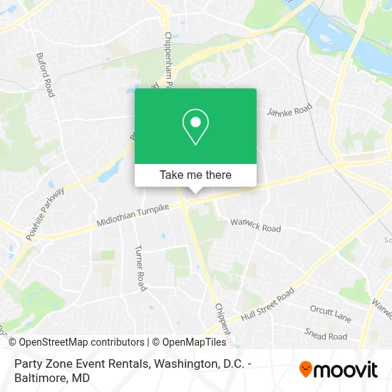 Party Zone Event Rentals map
