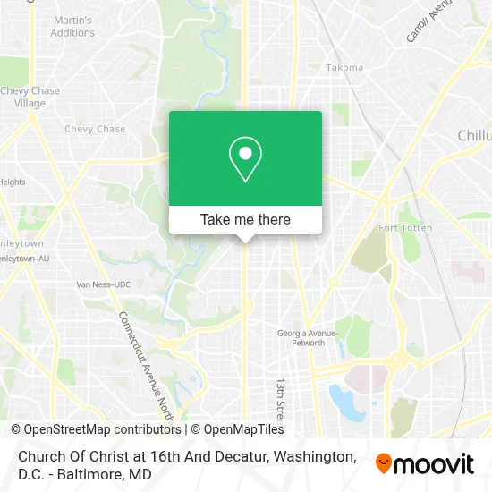 Church Of Christ at 16th And Decatur map